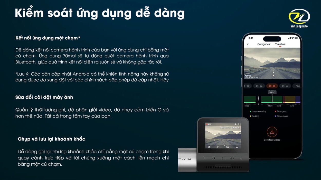 Kết nối 4G và ứng dụng của 70mai A510